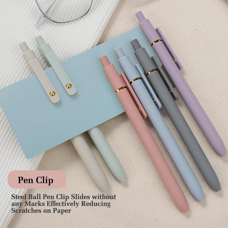 FIOVER Gel Pens, 6pcs Blue Ink Medium Point 0.7mm Smooth Writing Pens with Comfort Grip, Aesthetic Ballpoint for Journaling School Office Supplies, Gifts for Women Men (6PCS Blue Ink) - Image 3